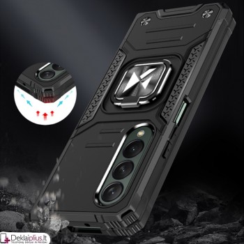 Wozinsky smūgiams atsparus dėklas su žiedu - juodas (Samsung Z Fold 4)   